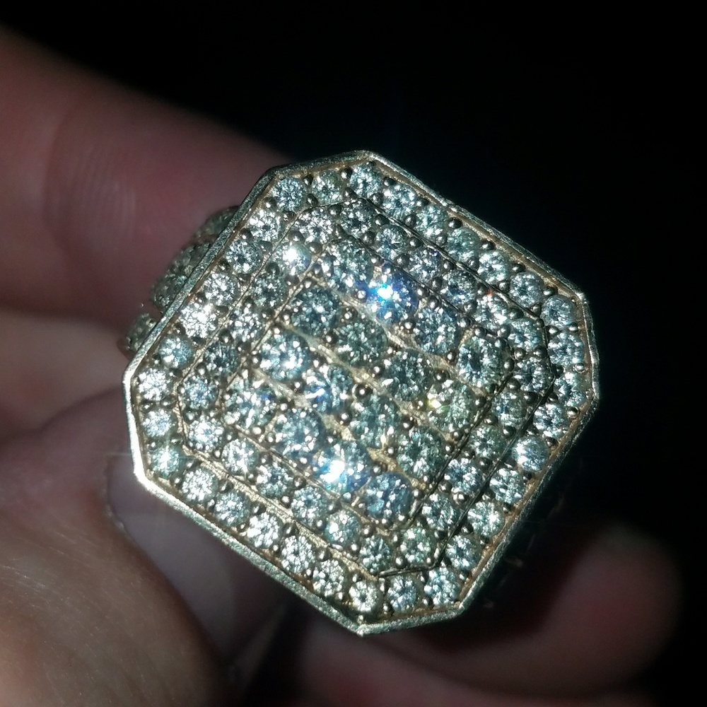 10k Solid Yellow Gold and diamond ring